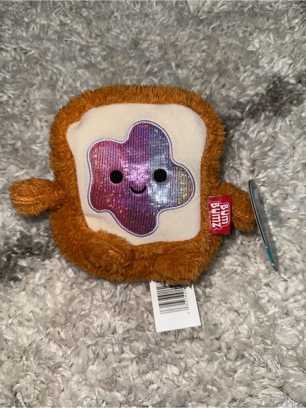 Kellytoy Bum Bumz BreakfastBumz Timothy The Toast 7.5" NWT & Sticker Included